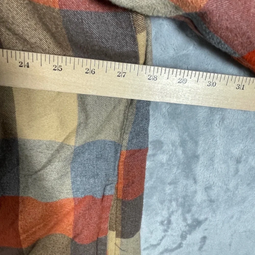 LL Bean Mens XL Traditional Fit Fleece Lined Flannel Hooded Shirt Jacket 298193